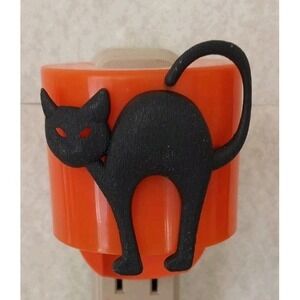 Yankee Candle Scent Plug Diffuser Halloween Arched Black Cat Orange Retired